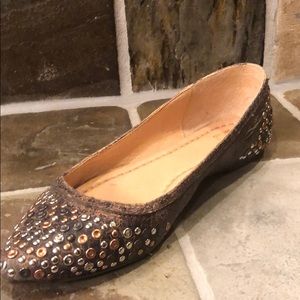 Frye studded pointed toe flats